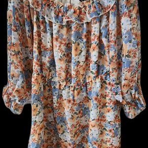 Micas Floral Off The Shoulder Mini Dress L